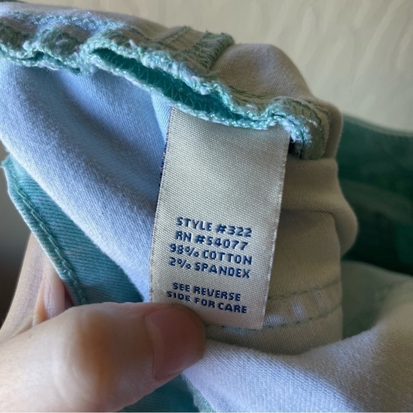 CAbi Jeans Skinny Style 322 Mint Green Size 2 - Picture 5 of 7